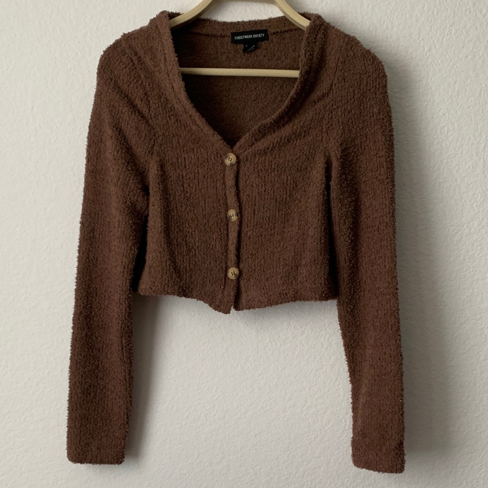 Streetwear Society Chocolate Knit Cardigan